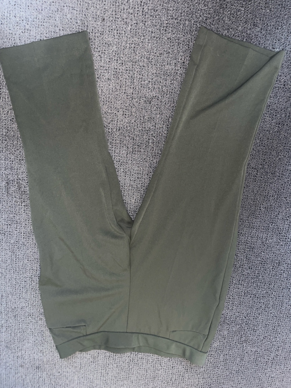Investment Petites Olive Green Dress Pants Size 12P Straight Leg Career Workwear